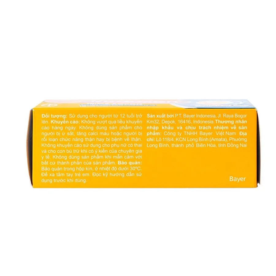 Viên sủi Redoxon Triple Action Bayer hỗ trợ nâng cao sức đề kháng, bổ sung vitamin C, D và kẽm (Hộp 10 viên) 4