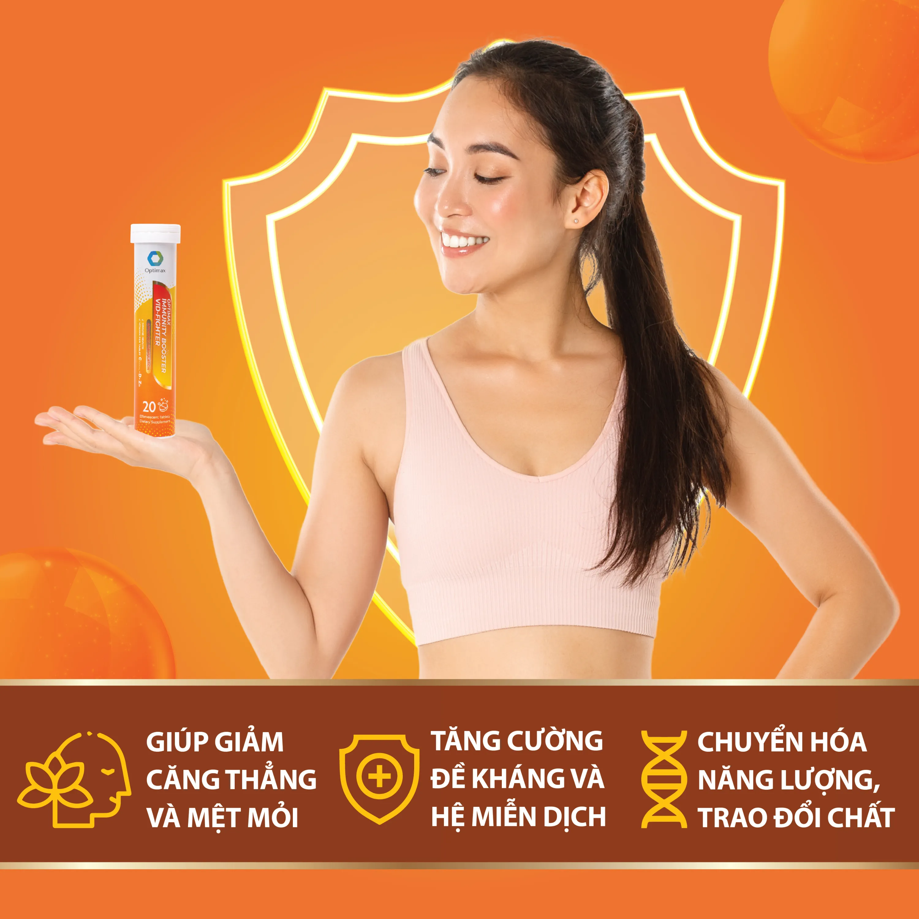 VIÊN SỦI TĂNG SỨC ĐỀ KHÁNG OPTIMAX IMMUNITY BOOSTER VID-FIGHTER 20V 2