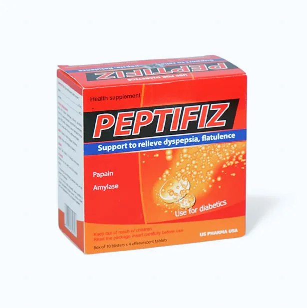 Viên sủi uống US Pharma Peptifiz (Hộp 40 viên) hỗ trợ giảm khó tiêu, đầy hơi 2