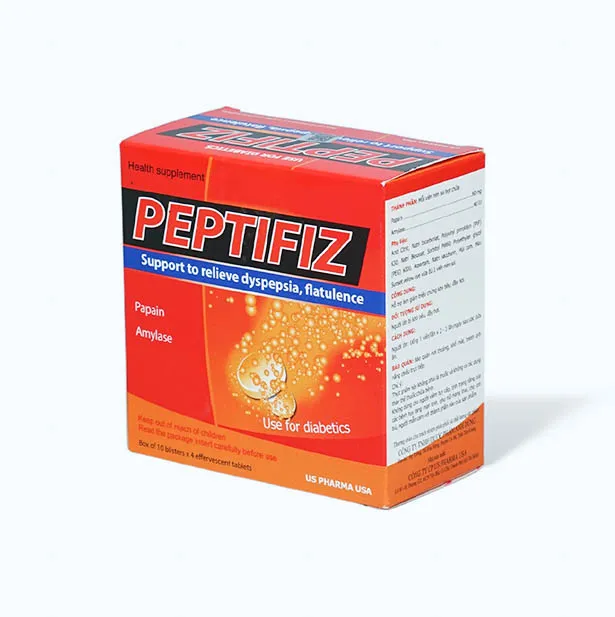 Viên sủi uống US Pharma Peptifiz (Hộp 40 viên) hỗ trợ giảm khó tiêu, đầy hơi 3
