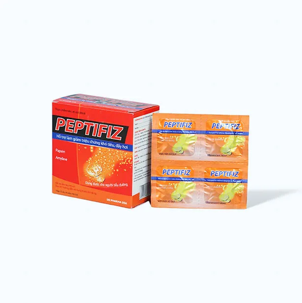 Viên sủi uống US Pharma Peptifiz (Hộp 40 viên) hỗ trợ giảm khó tiêu, đầy hơi 6