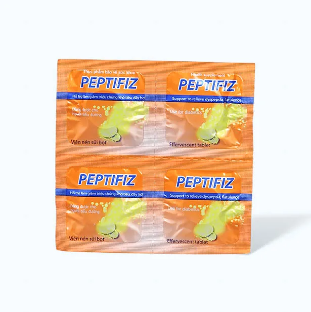 Viên sủi uống US Pharma Peptifiz (Hộp 40 viên) hỗ trợ giảm khó tiêu, đầy hơi 7