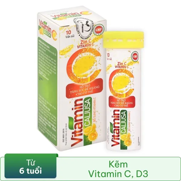 Viên Sủi Vitamin C Caliusa hộp 10 viên