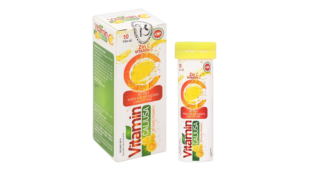 Viên Sủi Vitamin C Caliusa hộp 10 viên 2