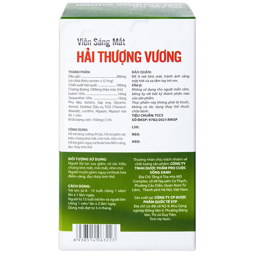 VIÊN SÁNG MẮT HẢI THƯỢNG VƯƠNG 60V 11