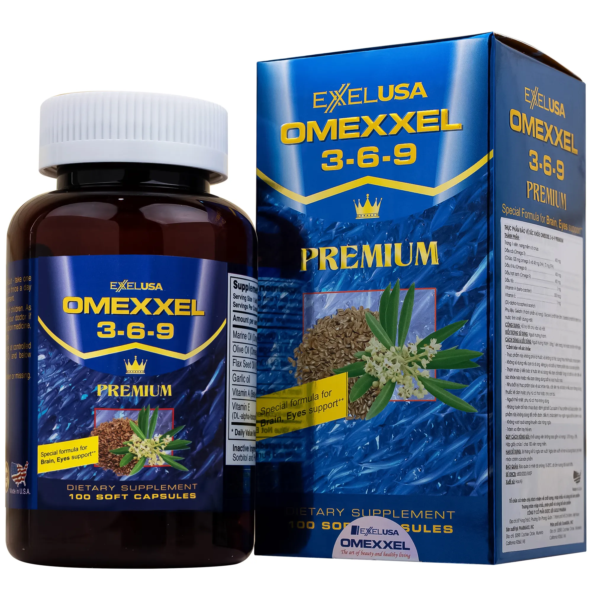 VIÊN UỐNG BỔ SUNG OMEGA 3-6-9 PREMIUM OMEXXEL 100V