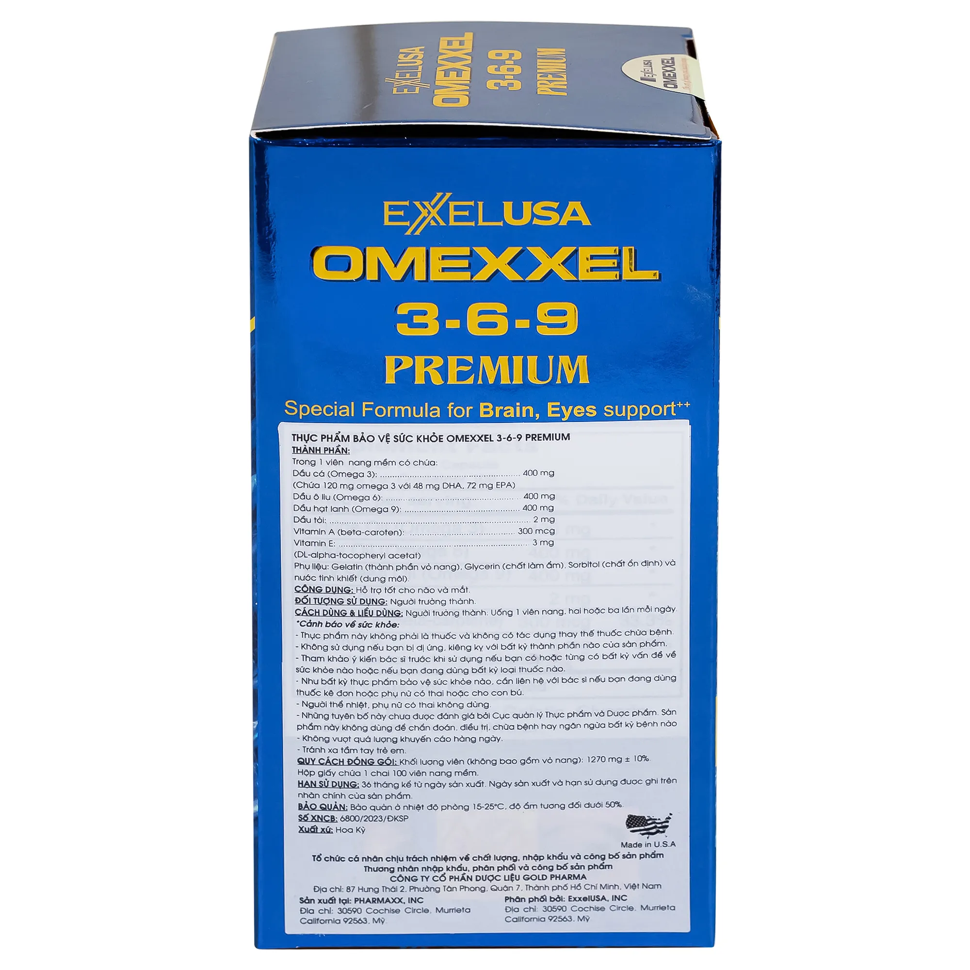 VIÊN UỐNG BỔ SUNG OMEGA 3-6-9 PREMIUM OMEXXEL 100V 11