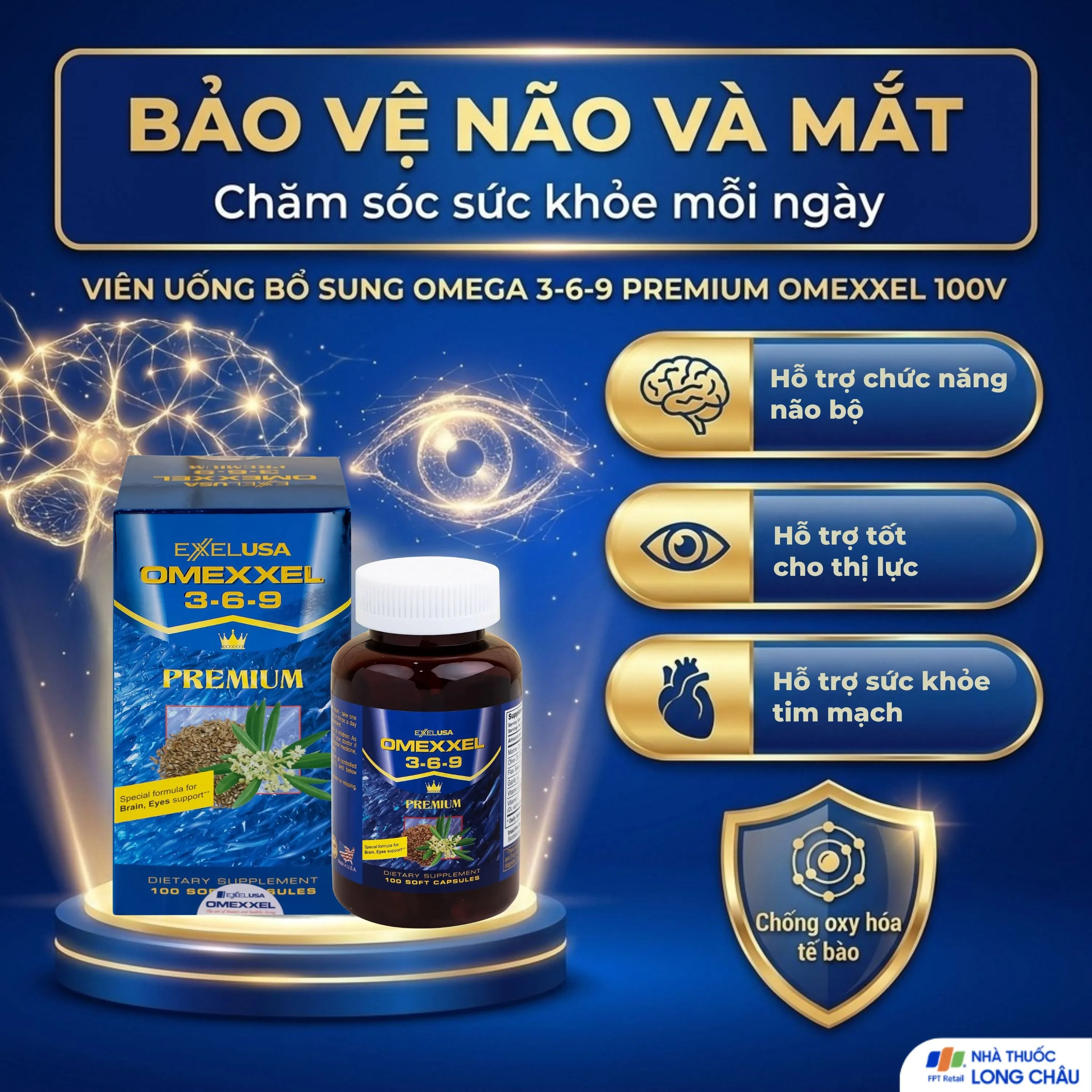 VIÊN UỐNG BỔ SUNG OMEGA 3-6-9 PREMIUM OMEXXEL 100V 4