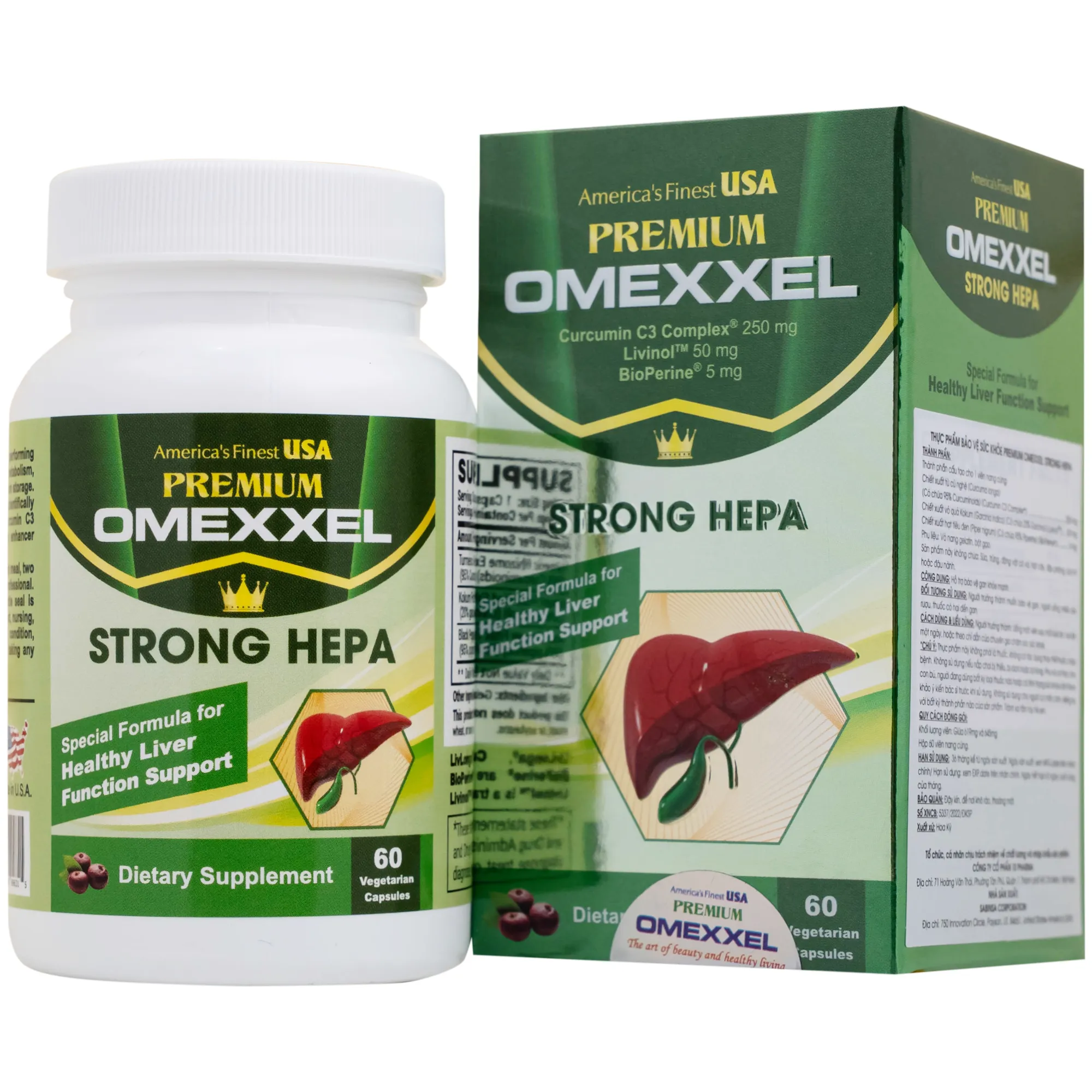 VIÊN UỐNG BẢO VỆ GAN PREMIUM OMEXXEL STRONG HEPA 60V