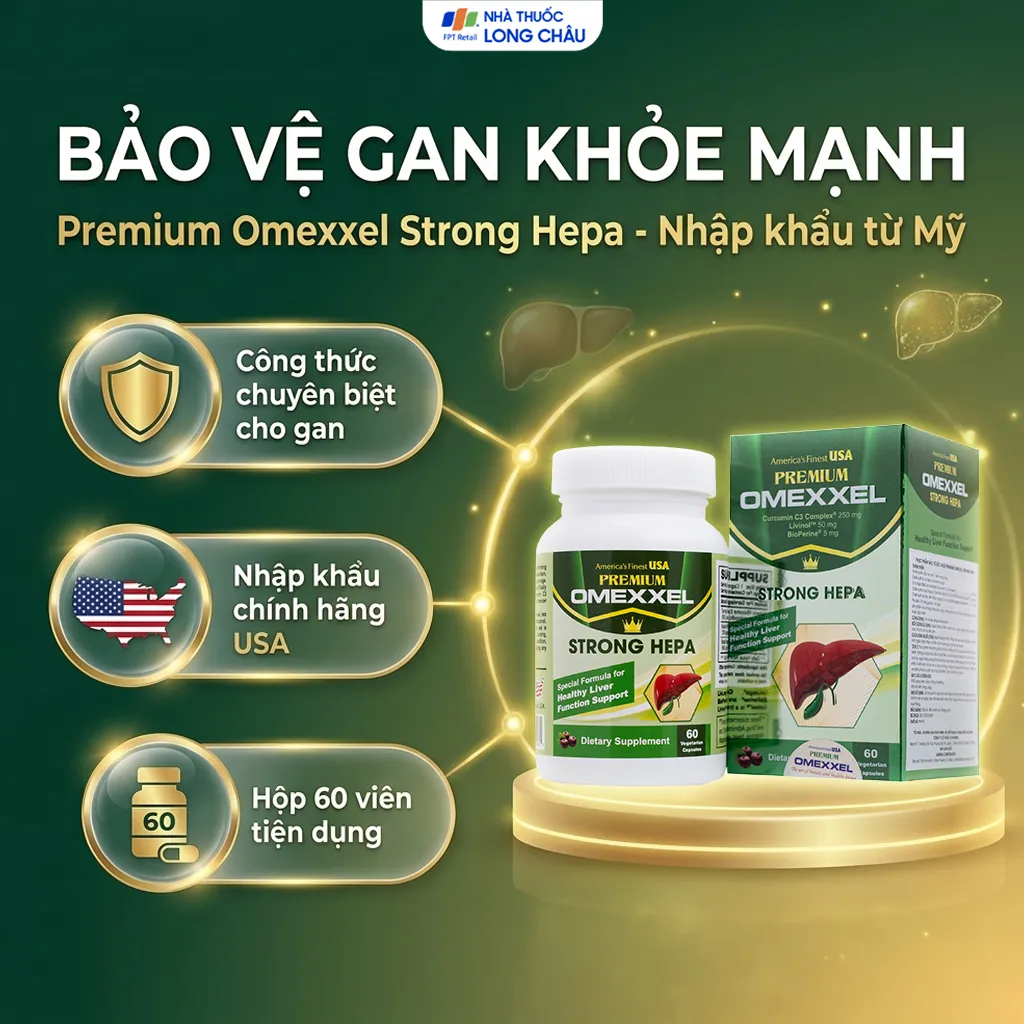 VIÊN UỐNG BẢO VỆ GAN PREMIUM OMEXXEL STRONG HEPA 60V 2