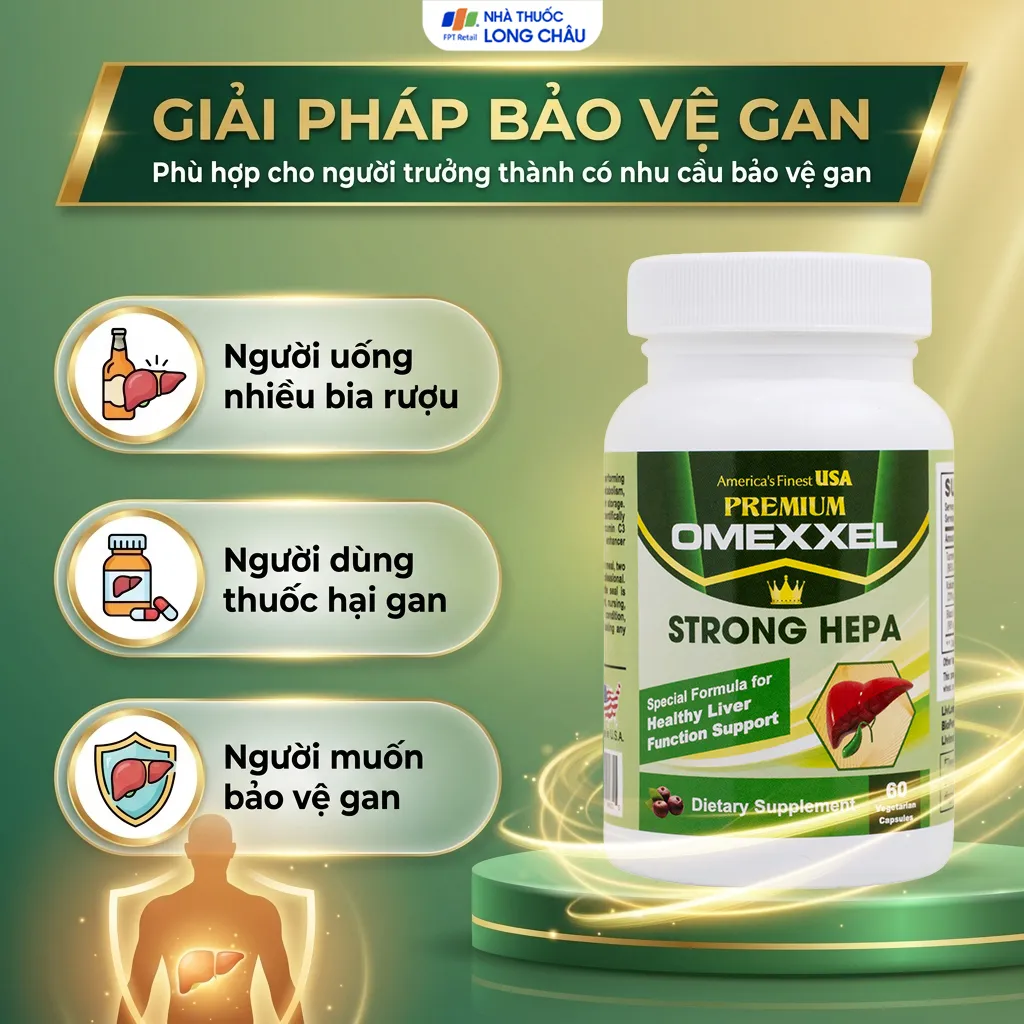 VIÊN UỐNG BẢO VỆ GAN PREMIUM OMEXXEL STRONG HEPA 60V 4