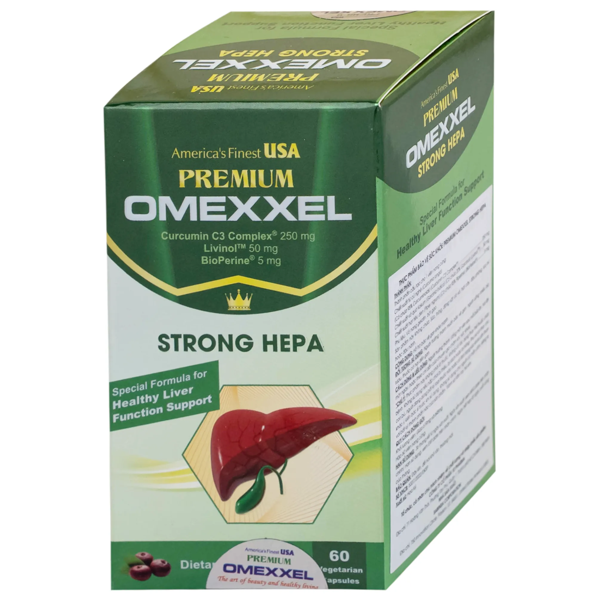 VIÊN UỐNG BẢO VỆ GAN PREMIUM OMEXXEL STRONG HEPA 60V 8