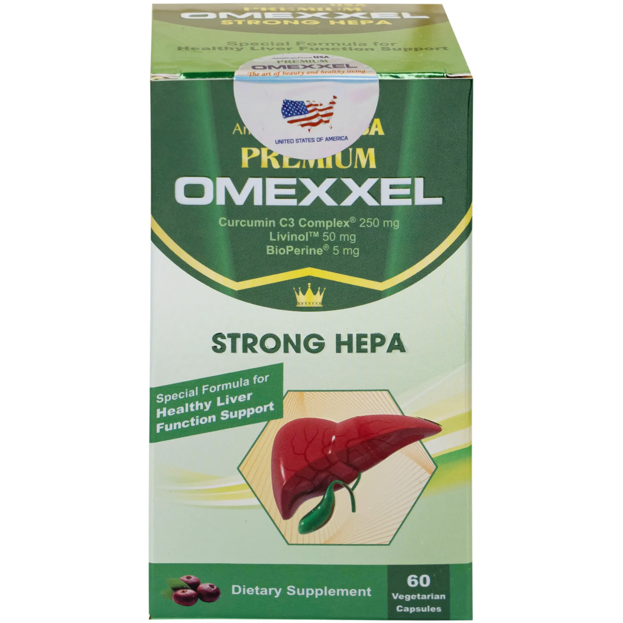 VIÊN UỐNG BẢO VỆ GAN PREMIUM OMEXXEL STRONG HEPA 60V 9