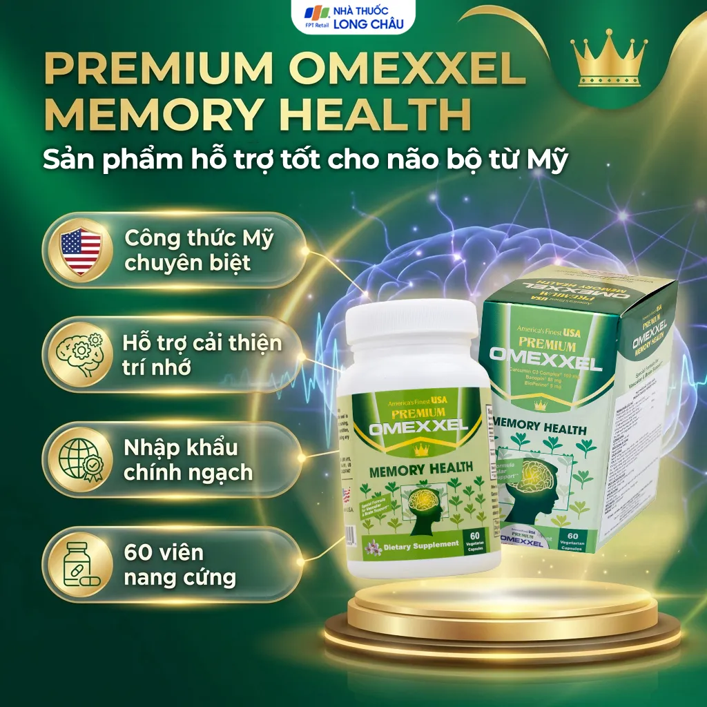 VIÊN UỐNG CẢI THIỆN TRÍ NHỚ PREMIUM OMEXXEL MEMORY HEALTH 60V 2
