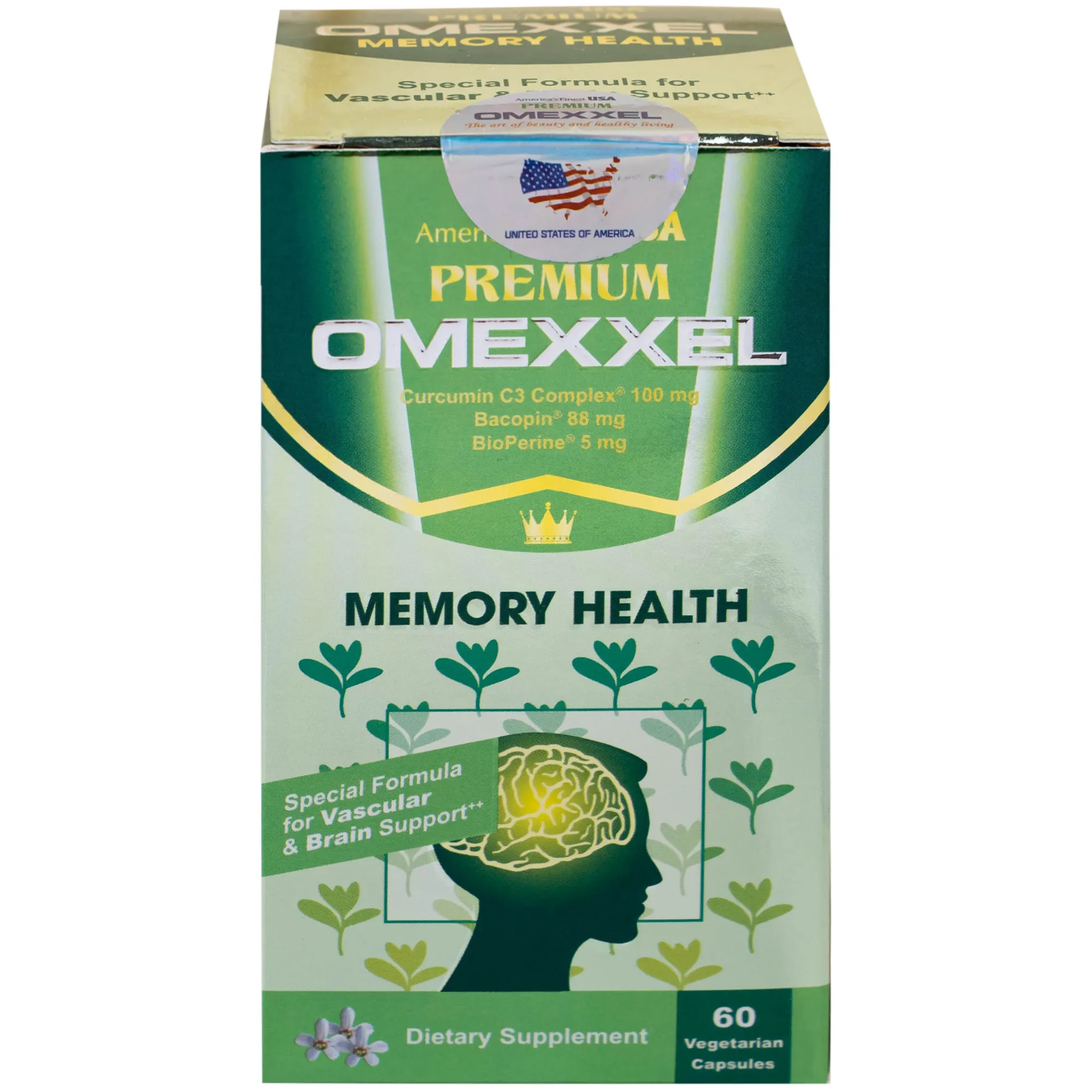 VIÊN UỐNG CẢI THIỆN TRÍ NHỚ PREMIUM OMEXXEL MEMORY HEALTH 60V 9