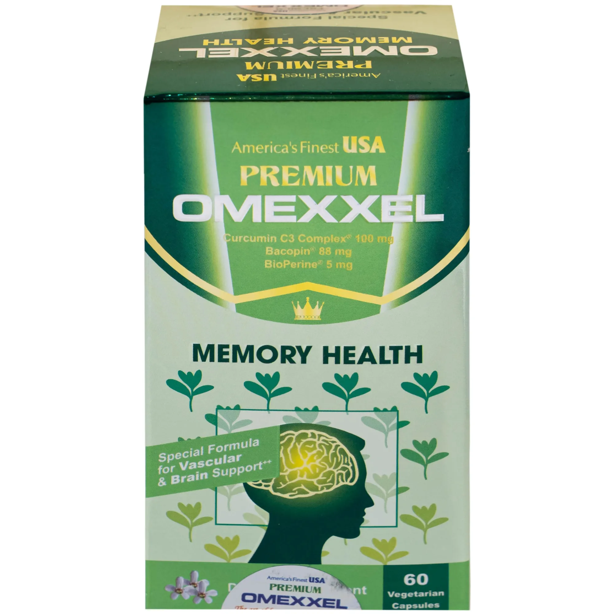 VIÊN UỐNG CẢI THIỆN TRÍ NHỚ PREMIUM OMEXXEL MEMORY HEALTH 60V 10