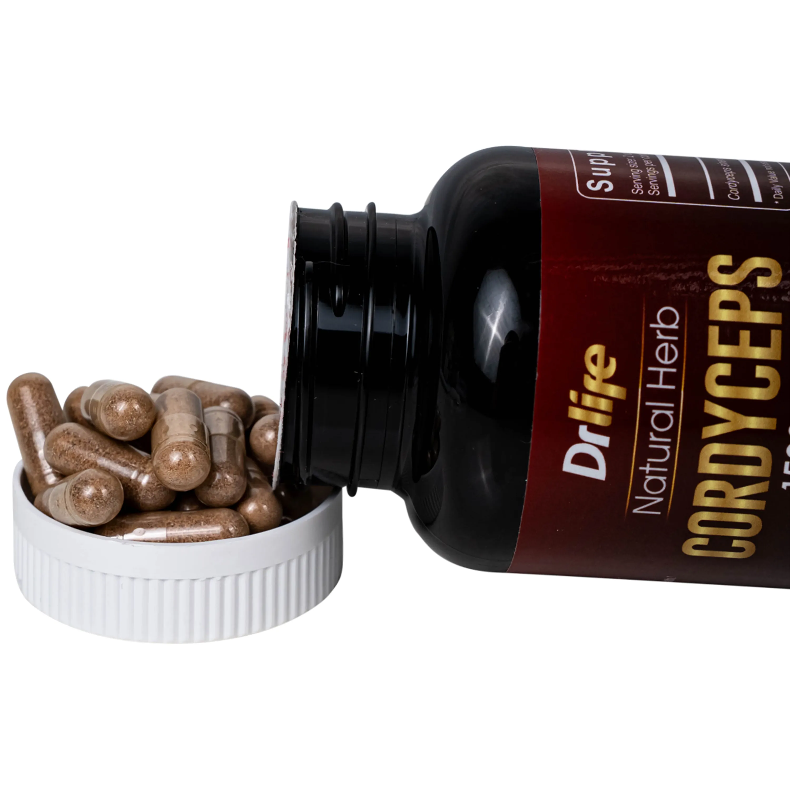 VIÊN UỐNG ĐÔNG TRÙNG HẠ THẢO DR LIFE NATURAL HERB CORDYCEPS 1500MG 60V 5