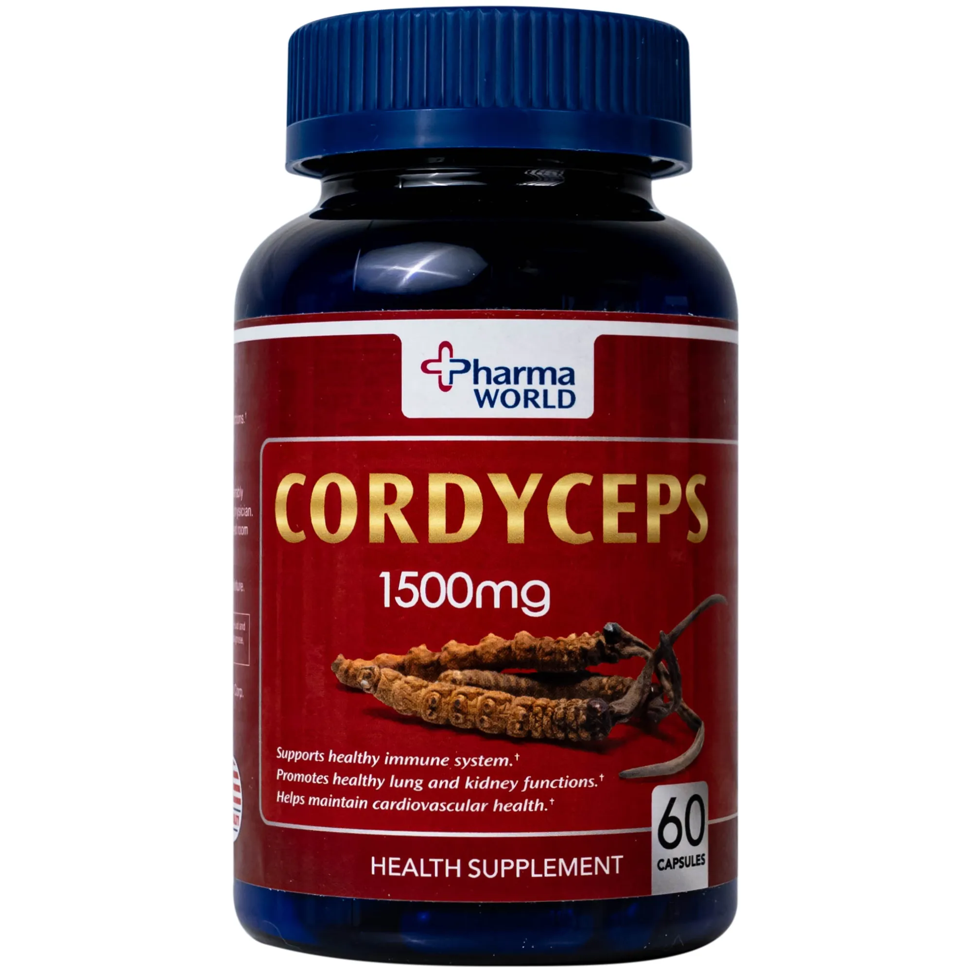 VIÊN UỐNG ĐÔNG TRÙNG HẠ THẢO PHARMA WORLD CORDYCEPS 1500MG 60V 7