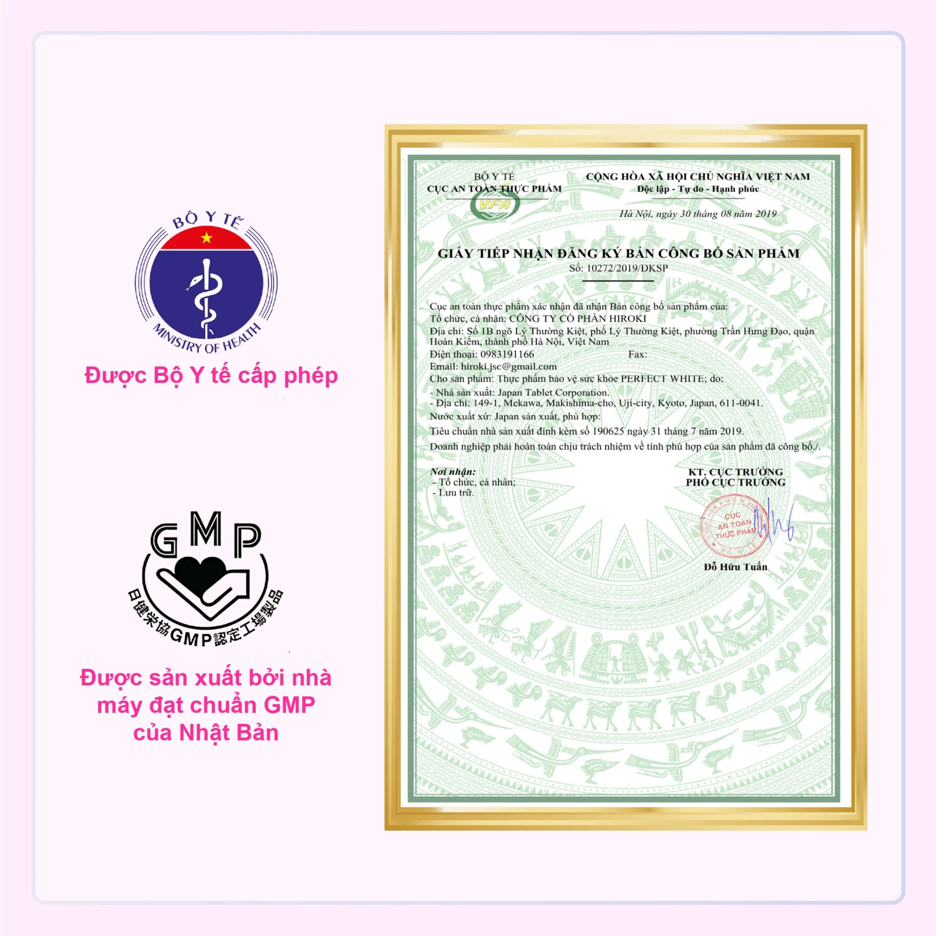 VIÊN UỐNG ĐẸP DA, CHỐNG LÃO HÓA, GIÚP DA TRẮNG SÁNG PERFECT WHITE JPANWELL 60V 5