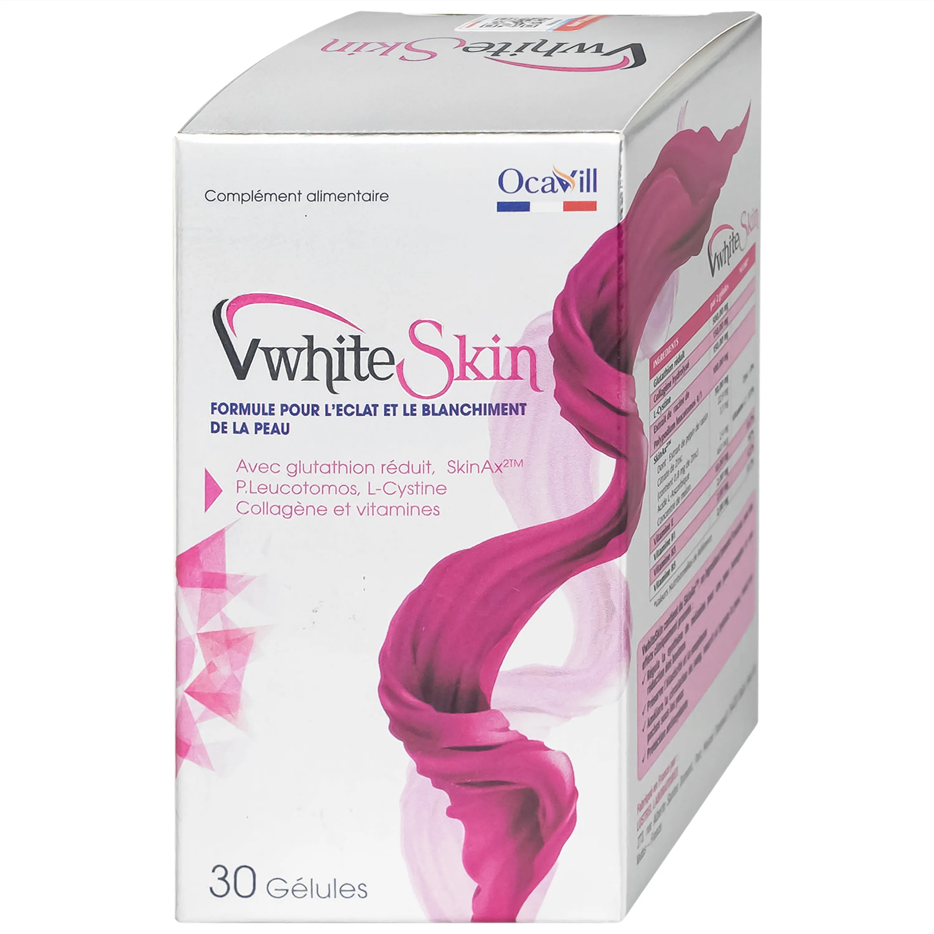 VIÊN UỐNG ĐẸP DA GIÚP TĂNG ĐÀN HỒI, GIẢM LÃO HÓA DA VWHITESKIN OCAVILL 30V 6