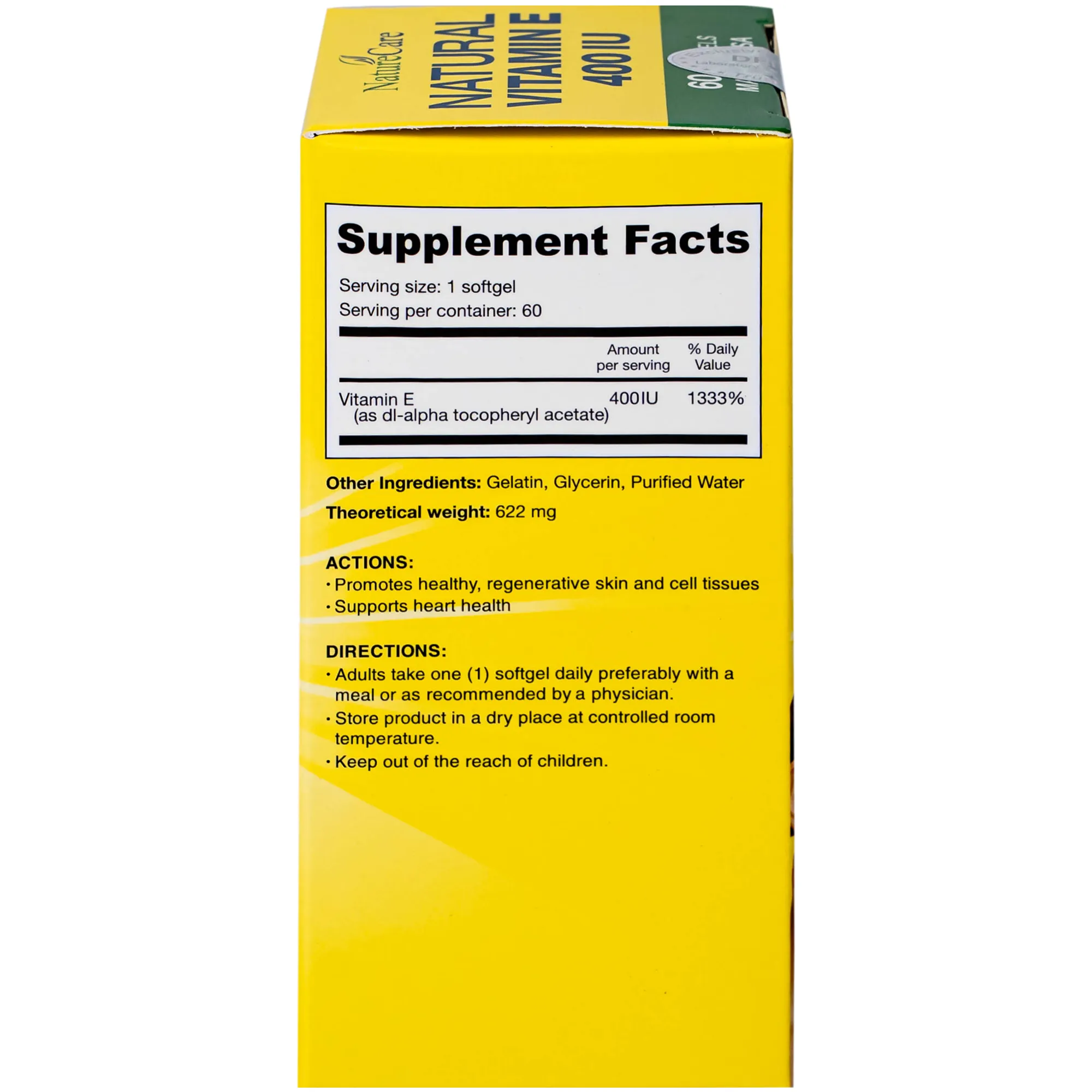 VIÊN UỐNG ĐẸP DA NATURAL VITAMIN E 400IU NATURECARE 60V 9