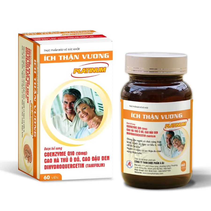 Viên uống Ích Thận Vương Platinum Hỗ trợ tăng cường chức năng thận (Hộp 60 viên)