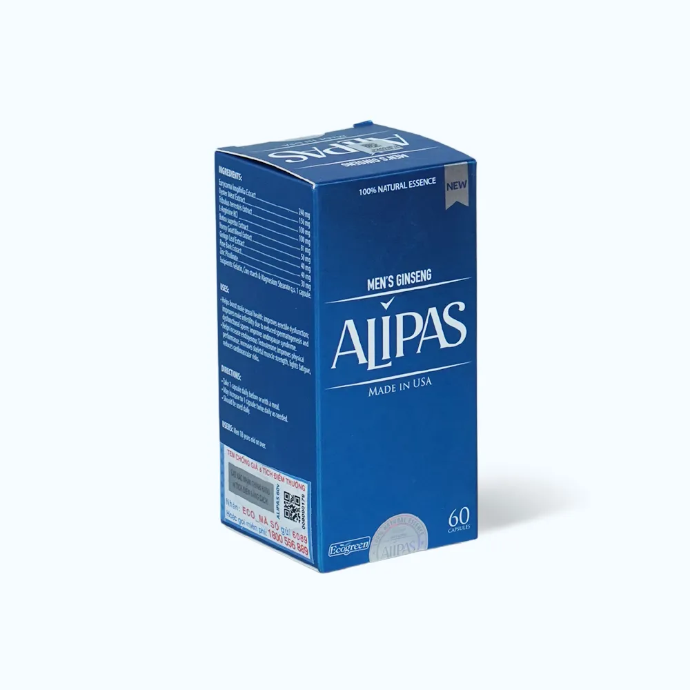 Viên uống ALIPAS Ecogreen Men’s Ginseng (hộp 60 viên) tăng cường sinh lý nam 2