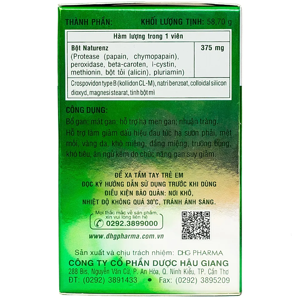 VIÊN UỐNG BỔ GAN NATUREN Z DHG 10X10 6