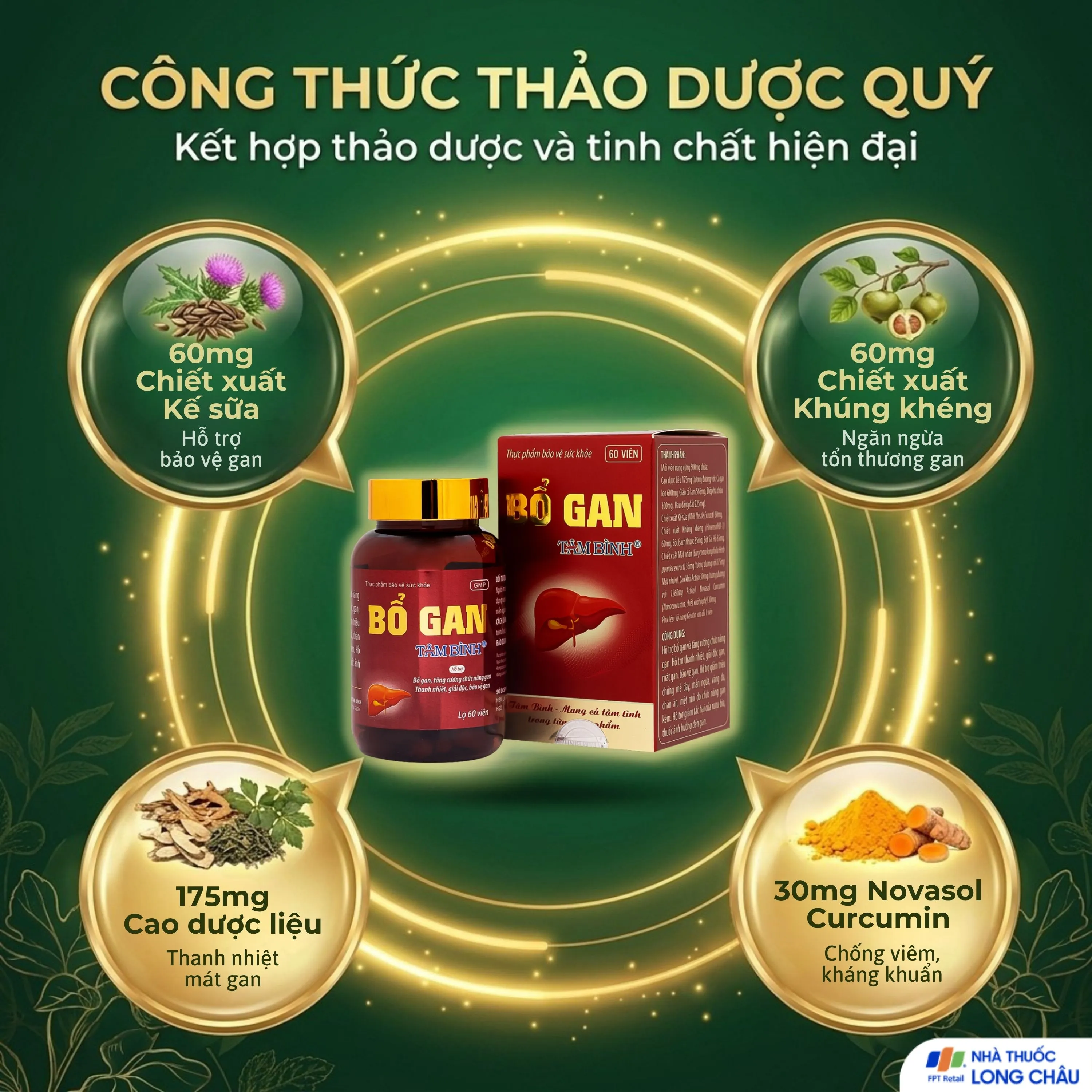 VIÊN UỐNG BỔ GAN TÂM BÌNH 60V 3