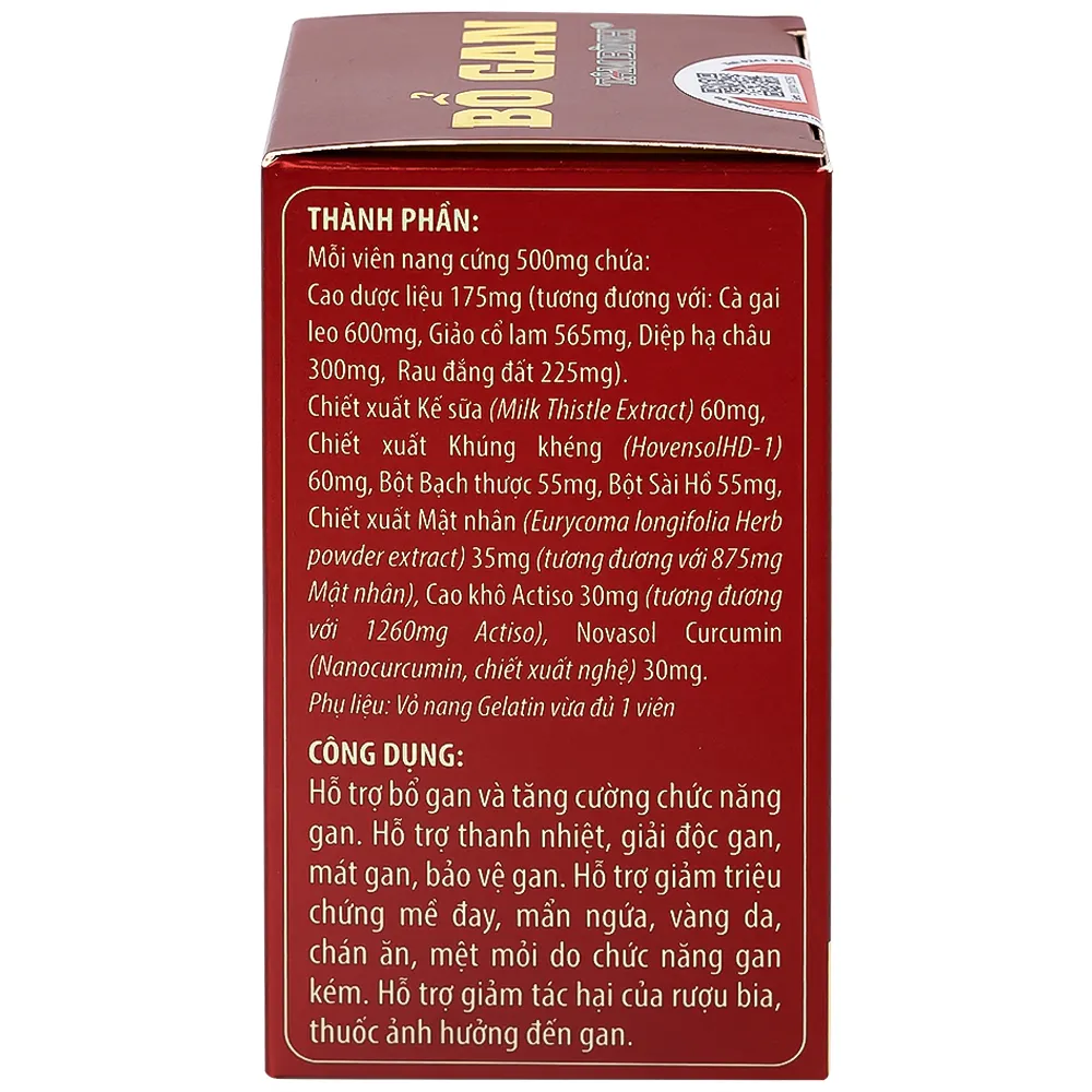 VIÊN UỐNG BỔ GAN TÂM BÌNH 60V 9
