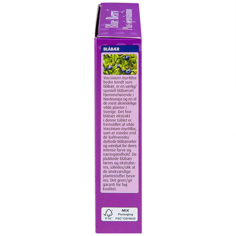 VIÊN UỐNG BỔ MẮT, CẢI THIỆN THỊ LỰC BLUE BERRY PLUS OJENVITAMIN NEW NORDIC 2X20 6