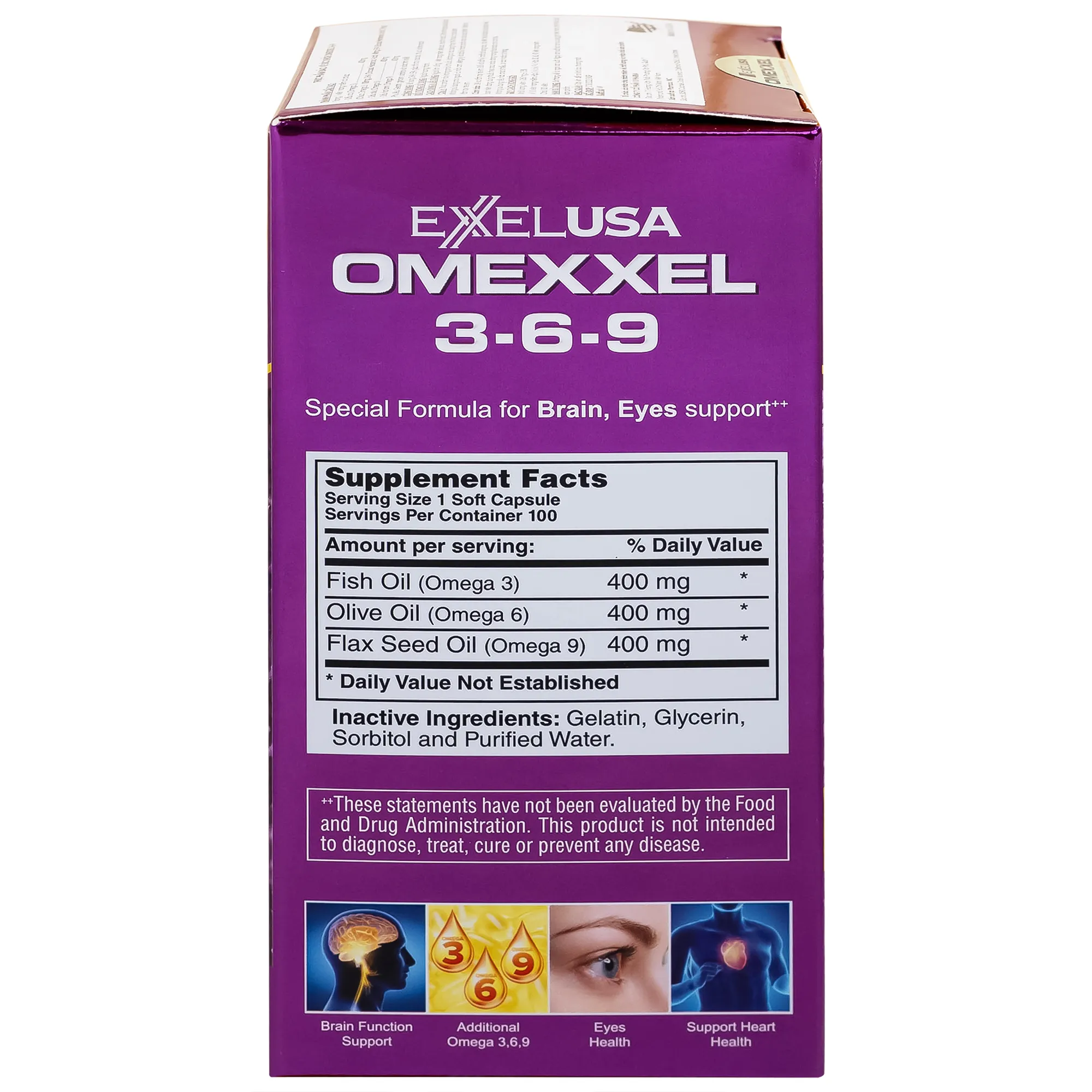 VIÊN UỐNG BỔ MẮT, TỐT CHO TRÍ NÃO, TIM MẠCH OMEXXEL 3-6-9 EXCELIFE 100V 12