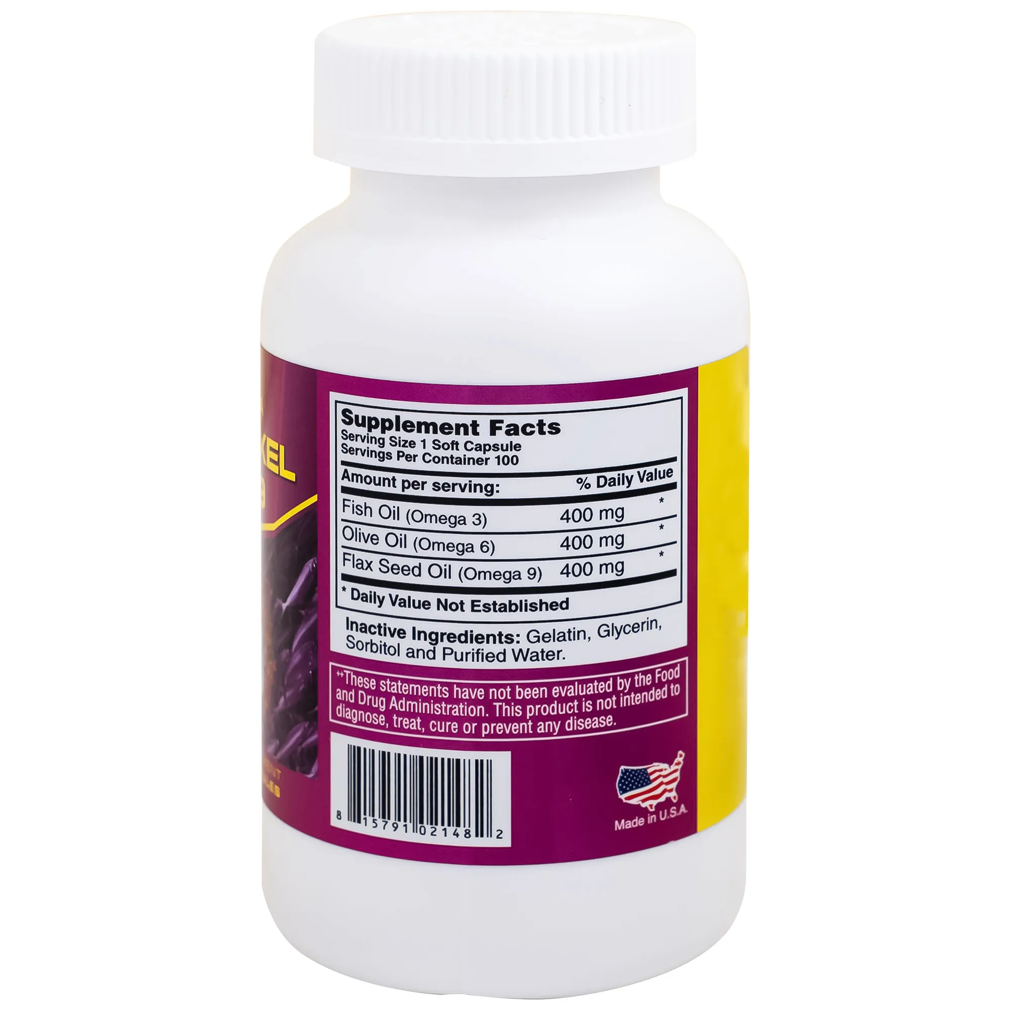 VIÊN UỐNG BỔ MẮT, TỐT CHO TRÍ NÃO, TIM MẠCH OMEXXEL 3-6-9 EXCELIFE 100V 14