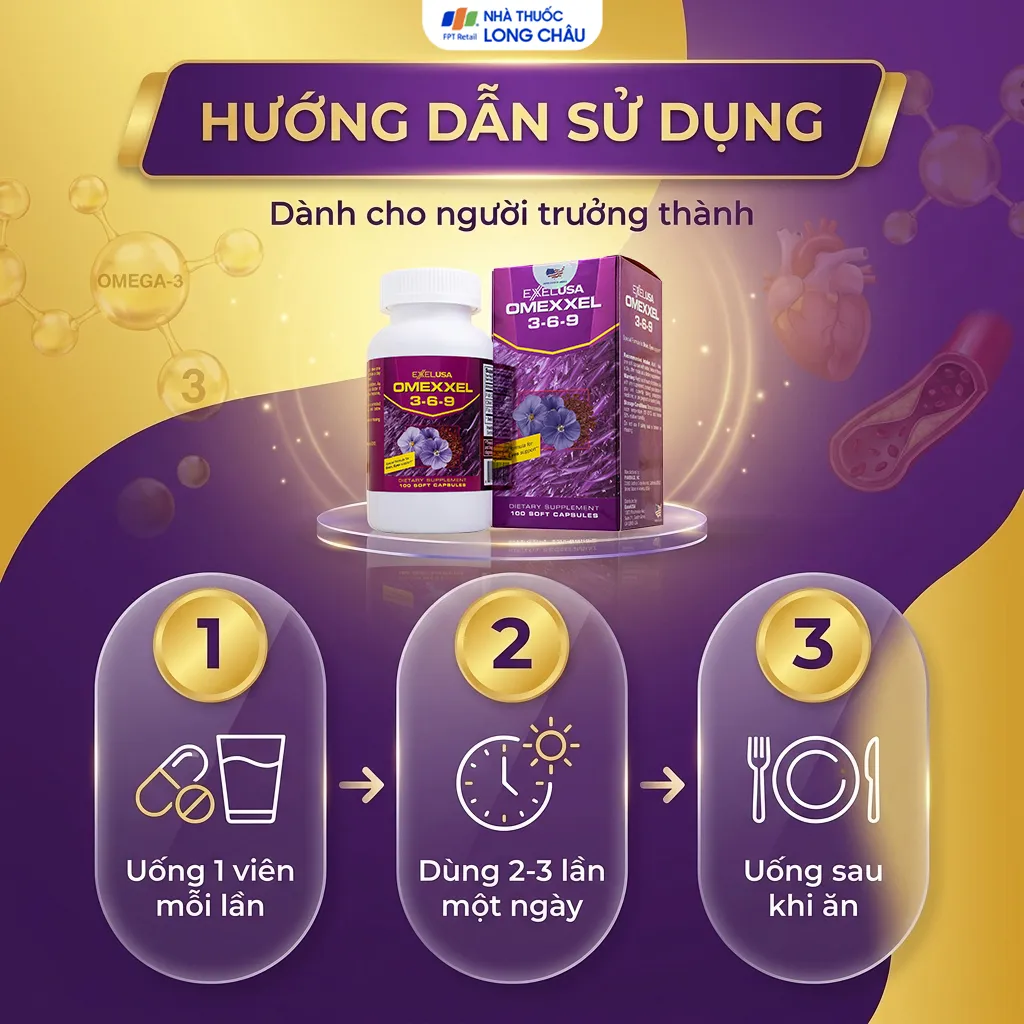 VIÊN UỐNG BỔ MẮT, TỐT CHO TRÍ NÃO, TIM MẠCH OMEXXEL 3-6-9 EXCELIFE 100V 5