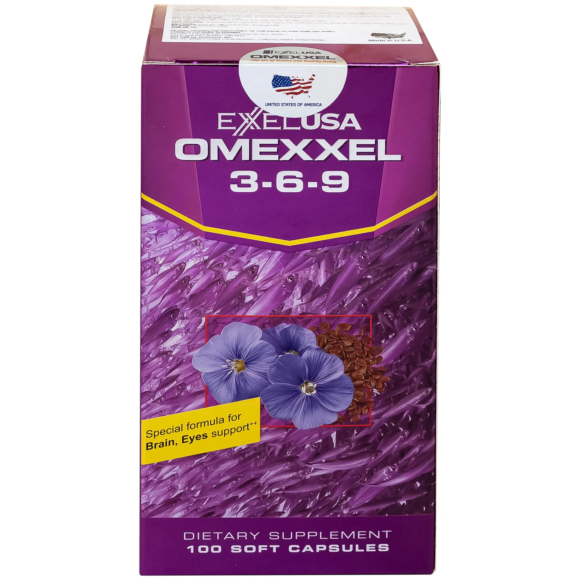 VIÊN UỐNG BỔ MẮT, TỐT CHO TRÍ NÃO, TIM MẠCH OMEXXEL 3-6-9 EXCELIFE 100V 10