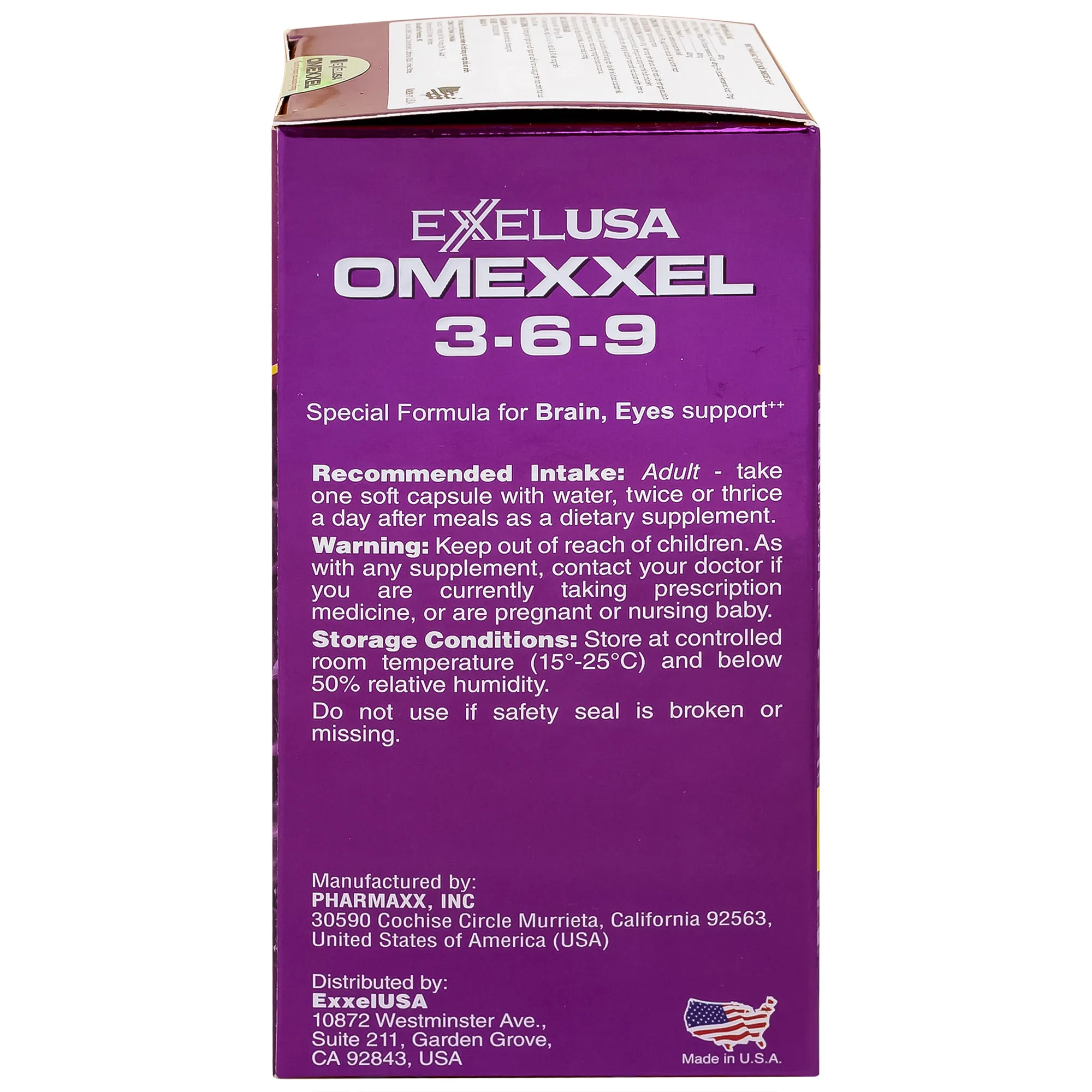 VIÊN UỐNG BỔ MẮT, TỐT CHO TRÍ NÃO, TIM MẠCH OMEXXEL 3-6-9 EXCELIFE 100V 11
