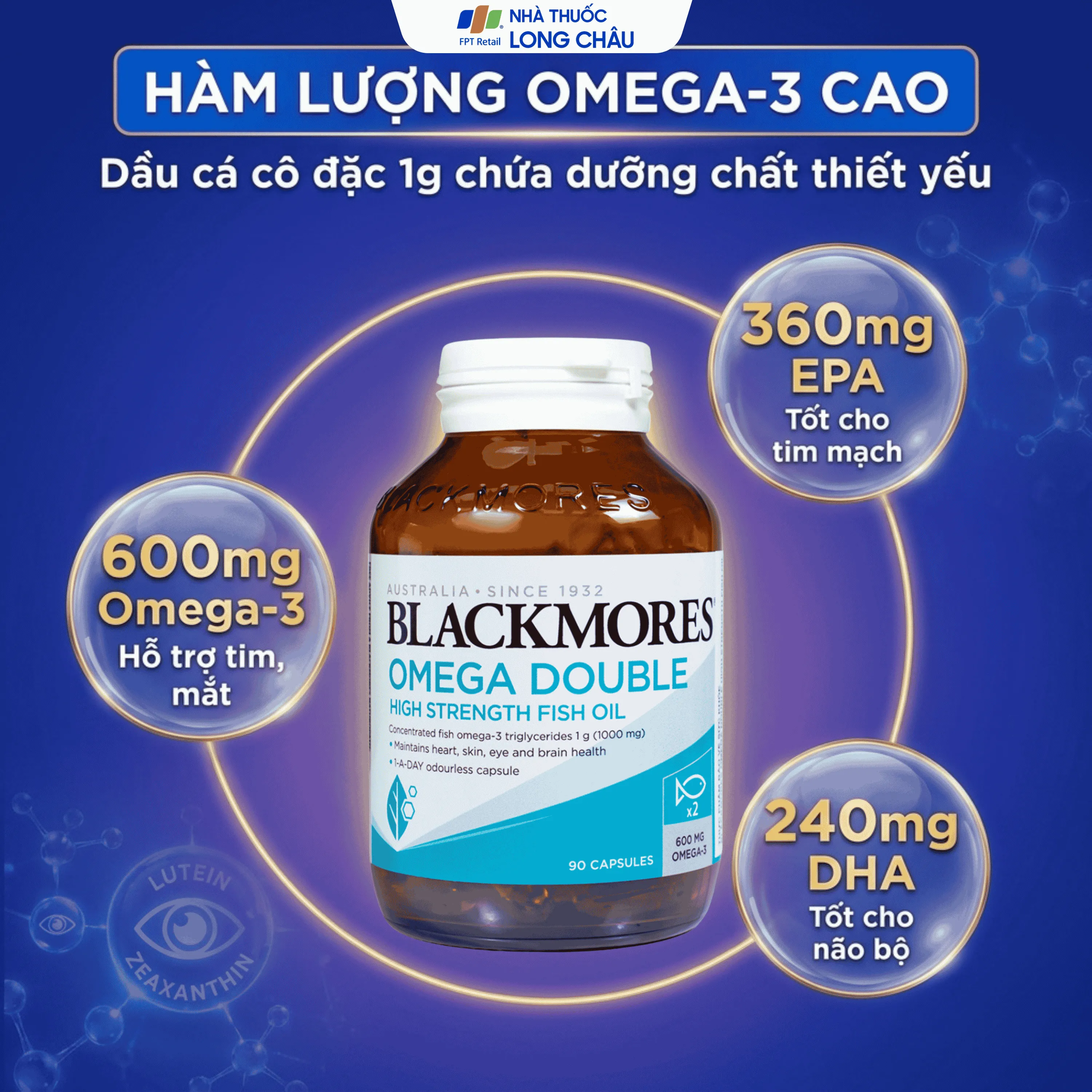 VIÊN UỐNG BỔ MẮT BLACKMORES OMEGA DOUBLE HIGH STRENGTH FISH OIL 90V 3