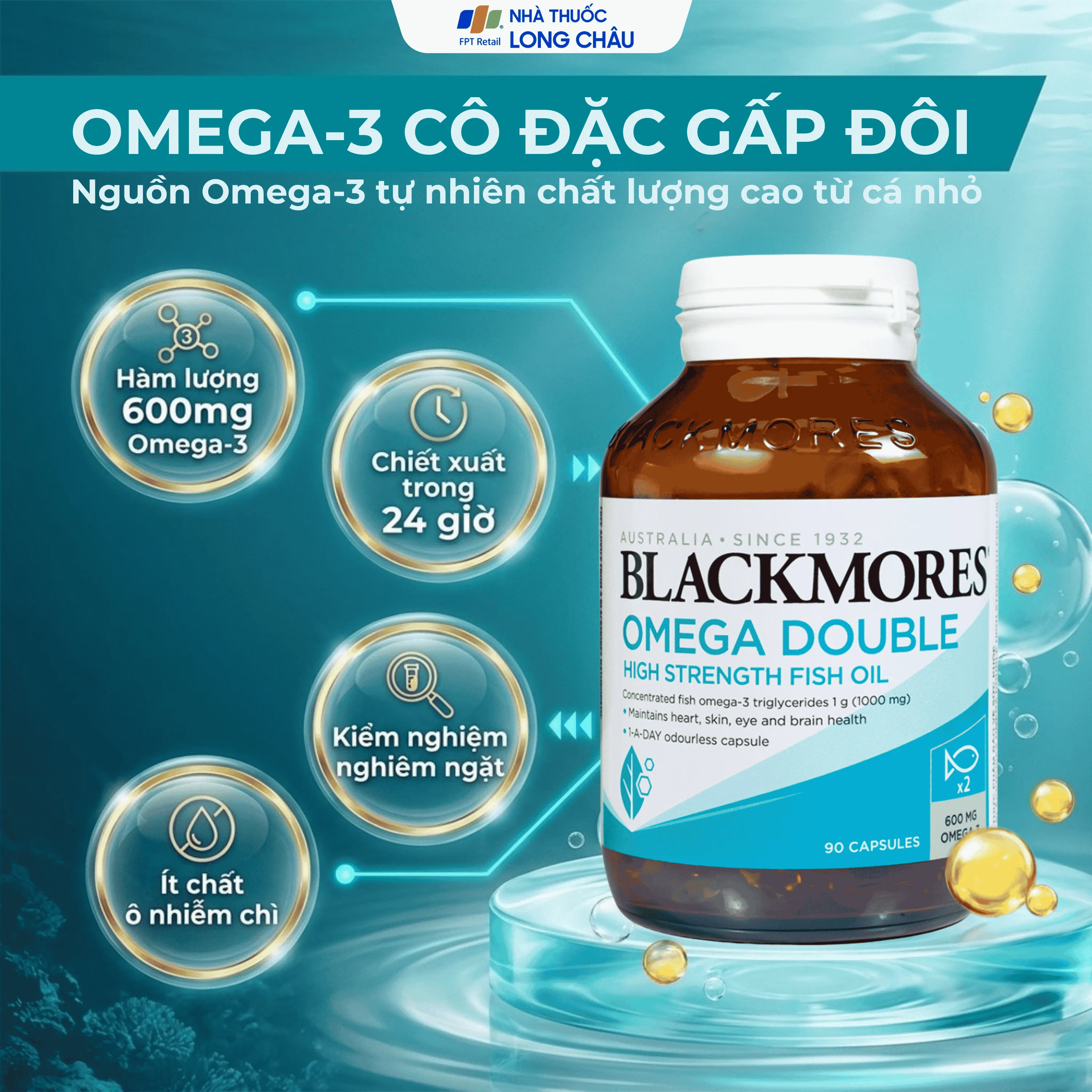 VIÊN UỐNG BỔ MẮT BLACKMORES OMEGA DOUBLE HIGH STRENGTH FISH OIL 90V 4