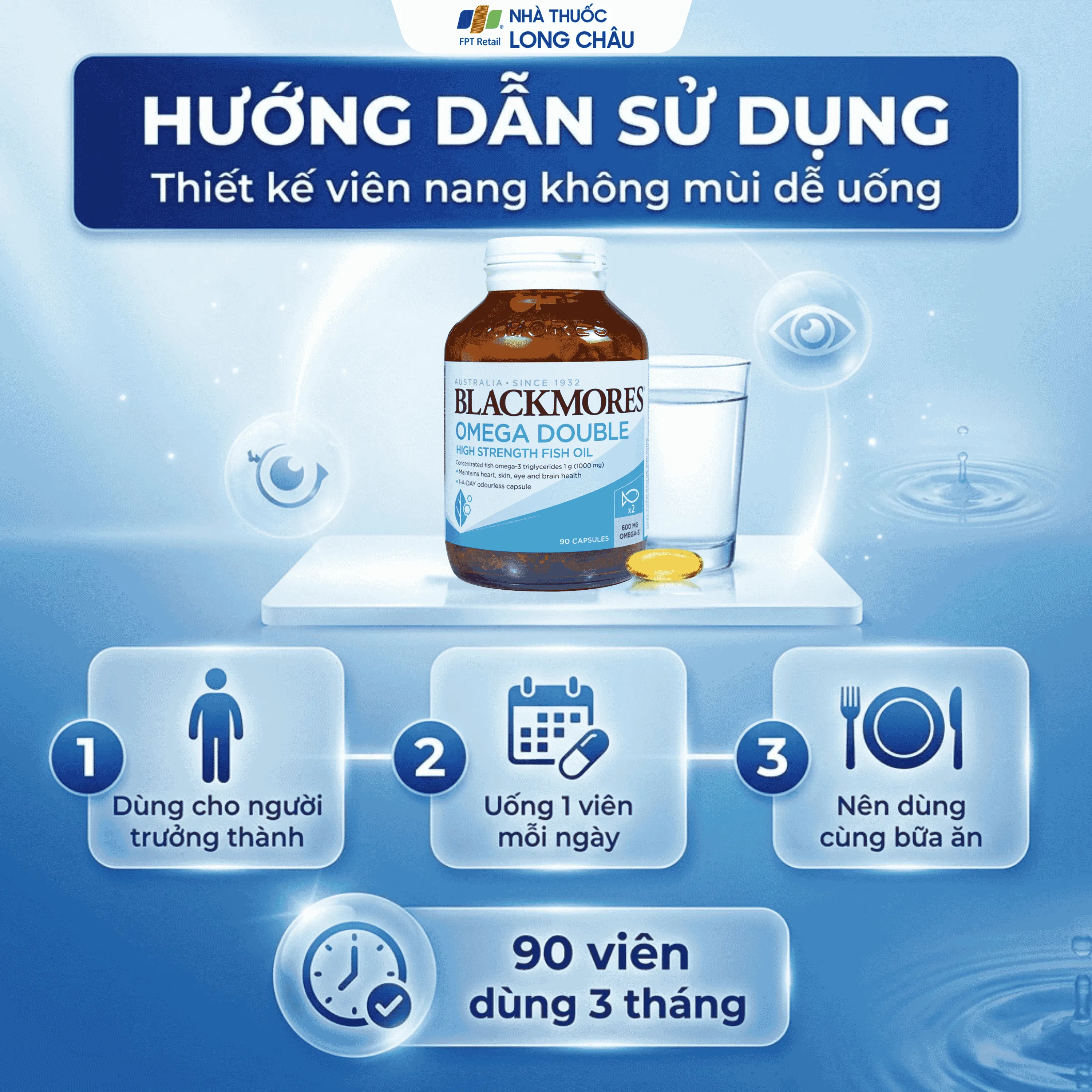 VIÊN UỐNG BỔ MẮT BLACKMORES OMEGA DOUBLE HIGH STRENGTH FISH OIL 90V 5
