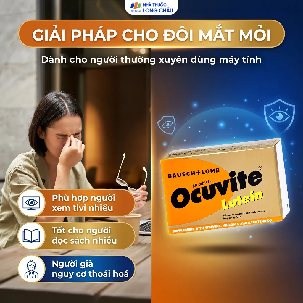 VIÊN UỐNG BỔ MẮT OCUVITE BAUSCH LOMB 3X20 5
