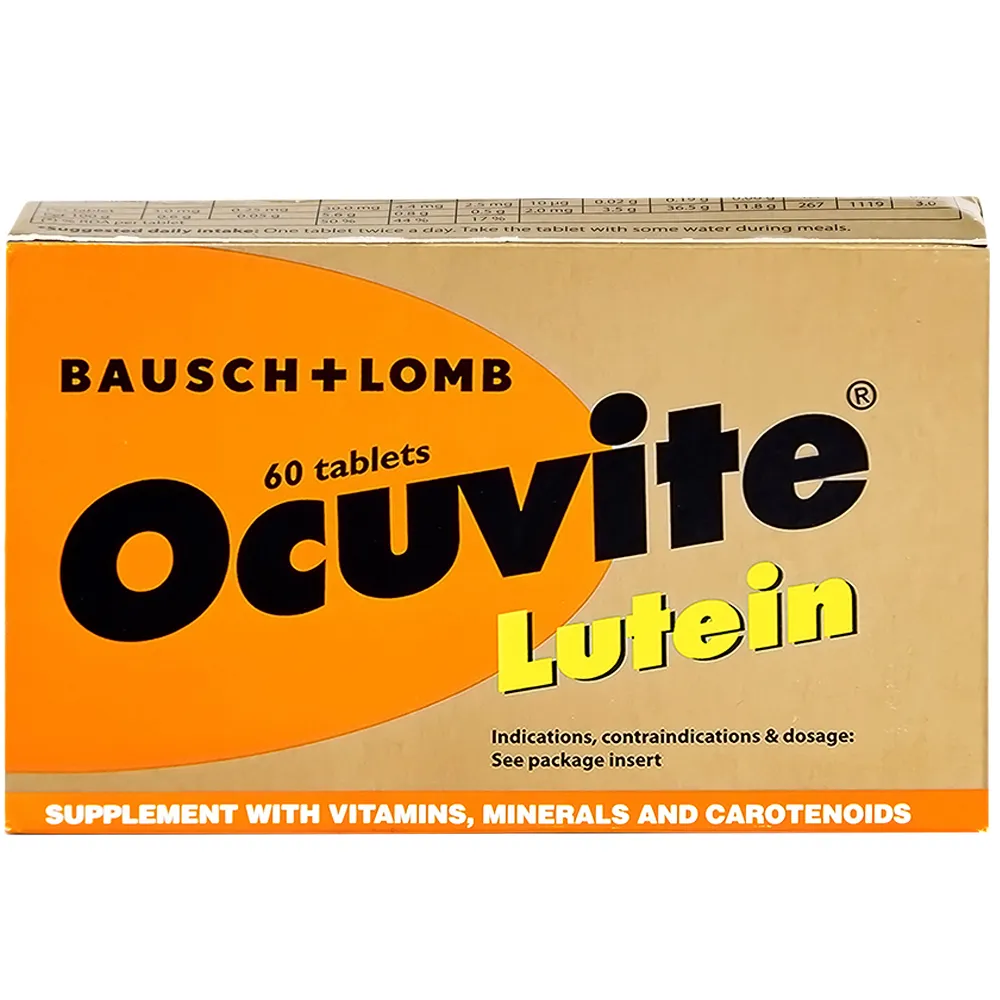VIÊN UỐNG BỔ MẮT OCUVITE BAUSCH LOMB 3X20 8