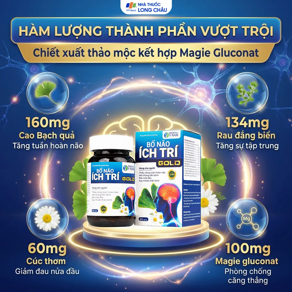 VIÊN UỐNG BỔ NÃO ÍCH TRÍ GOLD 60V 4