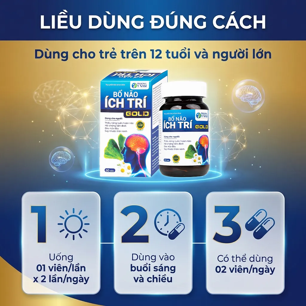 VIÊN UỐNG BỔ NÃO ÍCH TRÍ GOLD 60V 5