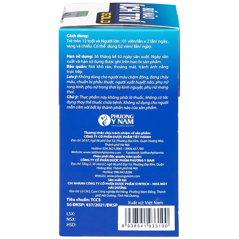 VIÊN UỐNG BỔ NÃO ÍCH TRÍ GOLD 60V 9