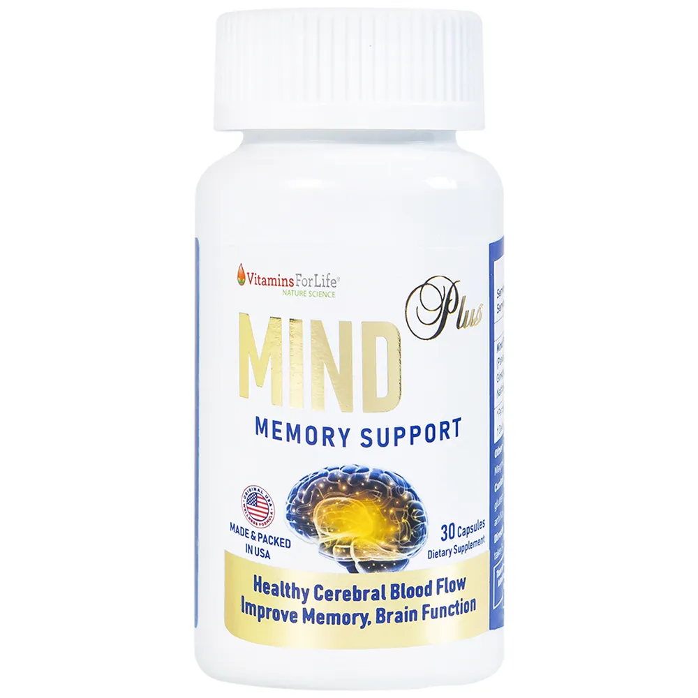 VIÊN UỐNG BỔ NÃO, NGĂN NGỪA SUY GIẢM TRÍ NHỚ MIND PLUS VITAMINS FOR LIFE 30V 11