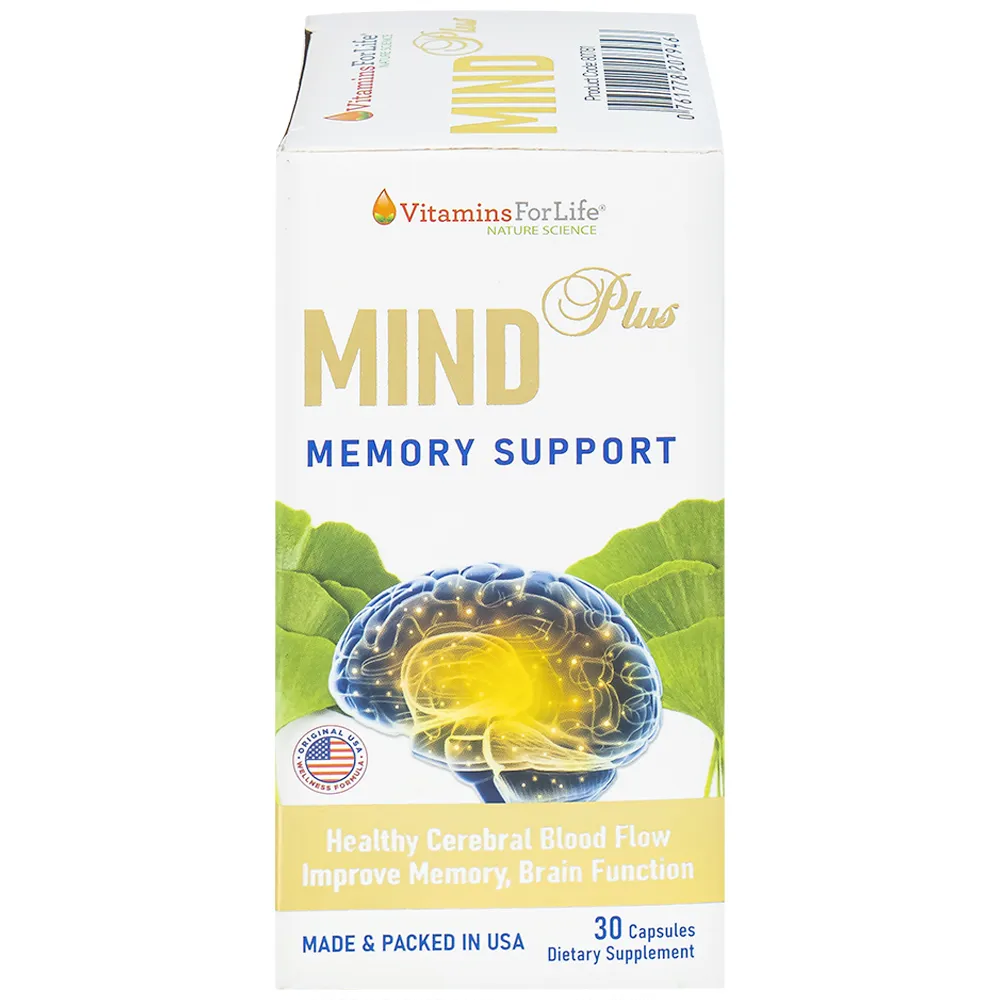 VIÊN UỐNG BỔ NÃO, NGĂN NGỪA SUY GIẢM TRÍ NHỚ MIND PLUS VITAMINS FOR LIFE 30V 10