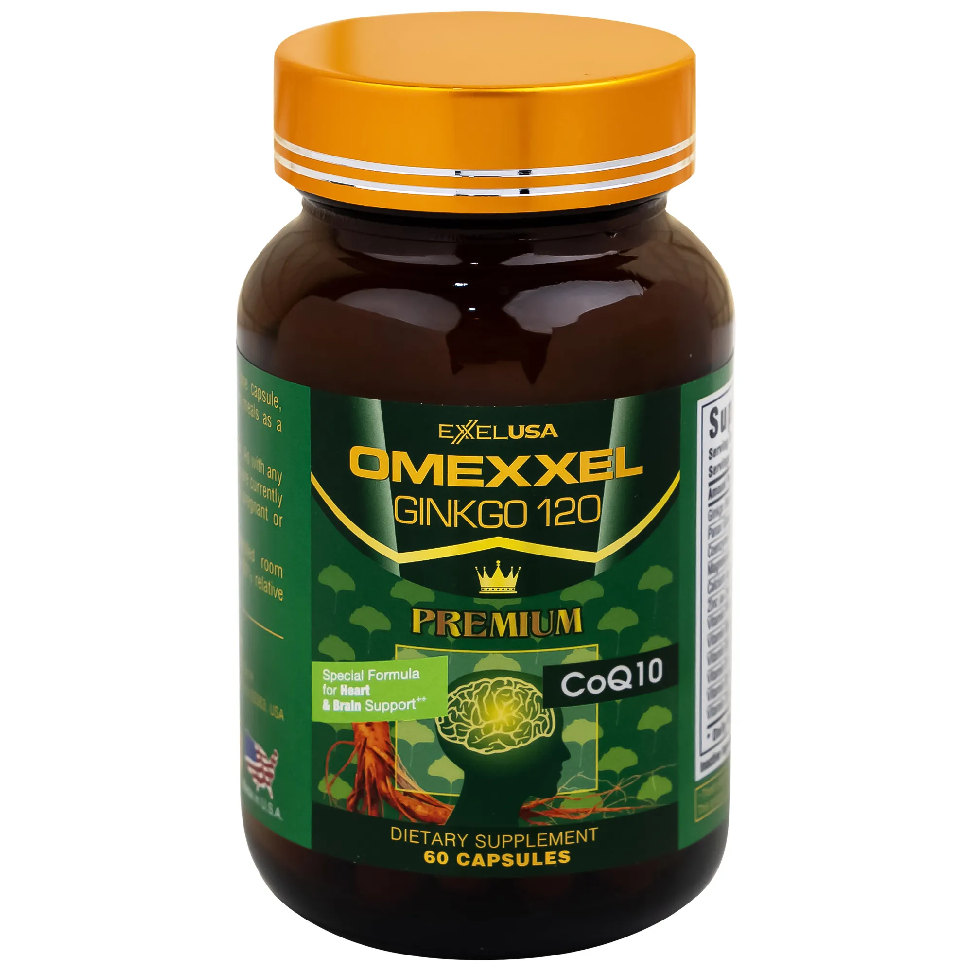 VIÊN UỐNG BỔ NÃO GINKGO 120 PREMIUM OMEXXEL 60V 12