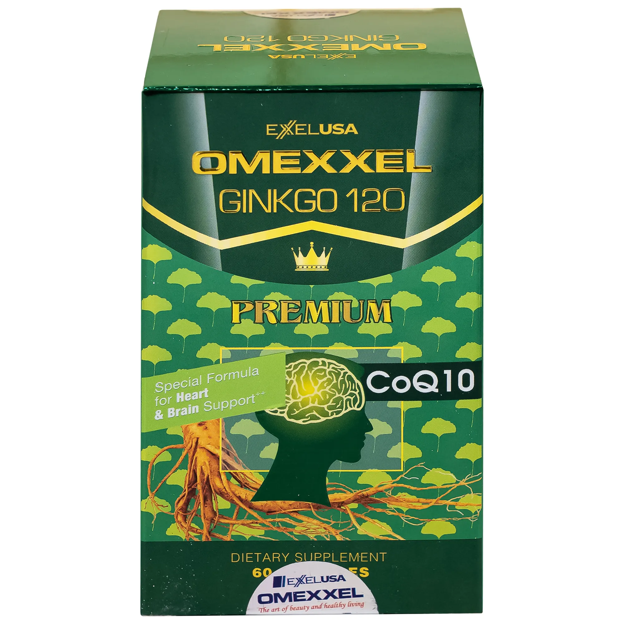 VIÊN UỐNG BỔ NÃO GINKGO 120 PREMIUM OMEXXEL 60V 7