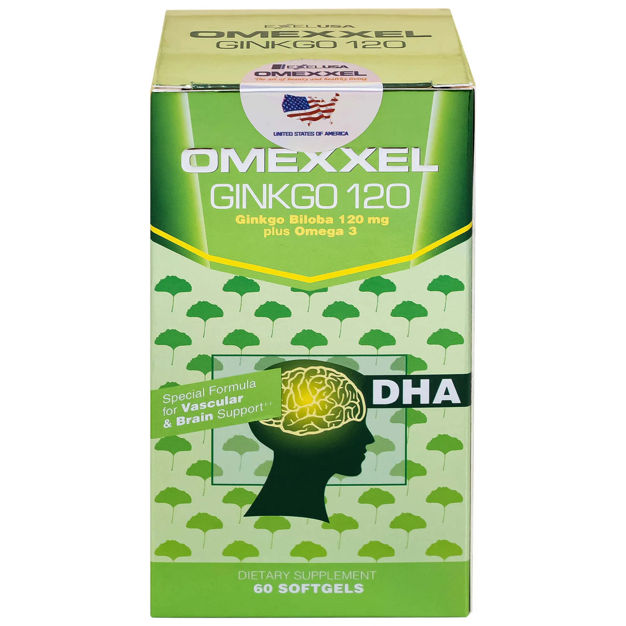 VIÊN UỐNG BỔ NÃO OMEXXEL GINKGO 120 60V 9