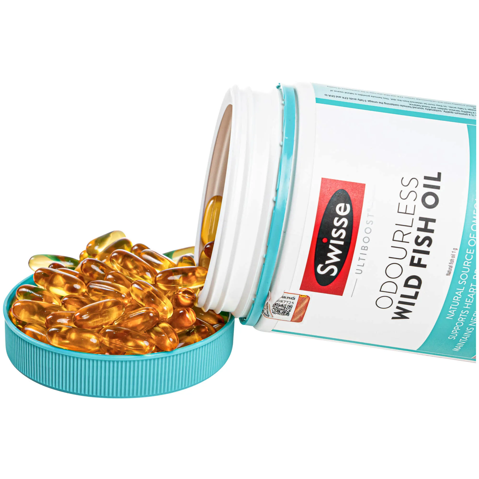 VIÊN UỐNG BỔ NÃO SWISSE ULTIBOOST ODOURLESS WILD FISH OIL 1000MG 400V 9